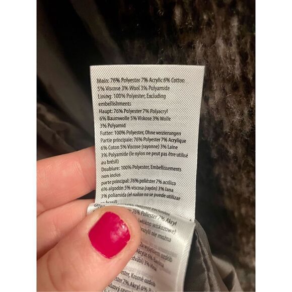 COTTON ON Long Oversized Plaid Coat Size L (AS IS) - Picture 12 of 16